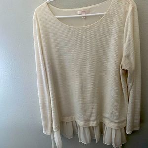 Long sleeved beautiful off white blouse